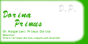 dorina primus business card